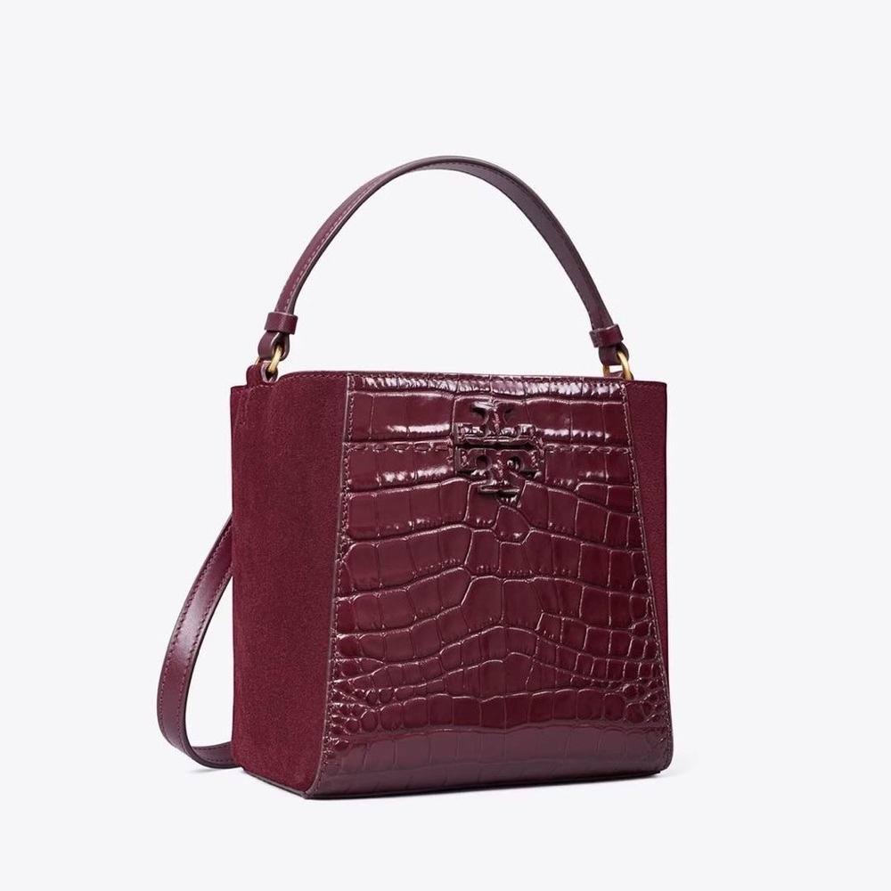 McGraw embossed small bucket bag